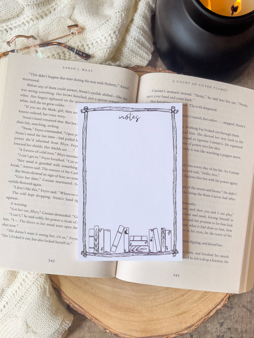 4x6 Magical Forest Books Notepad | Bookish Reader Notepad