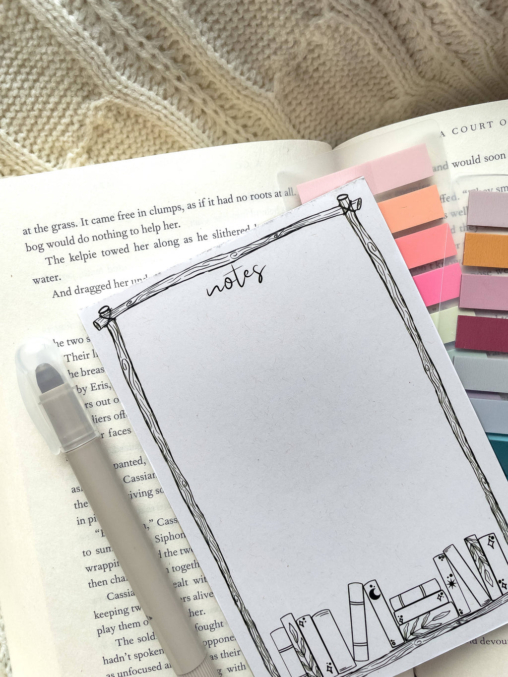 4x6 Magical Forest Books Notepad | Bookish Reader Notepad