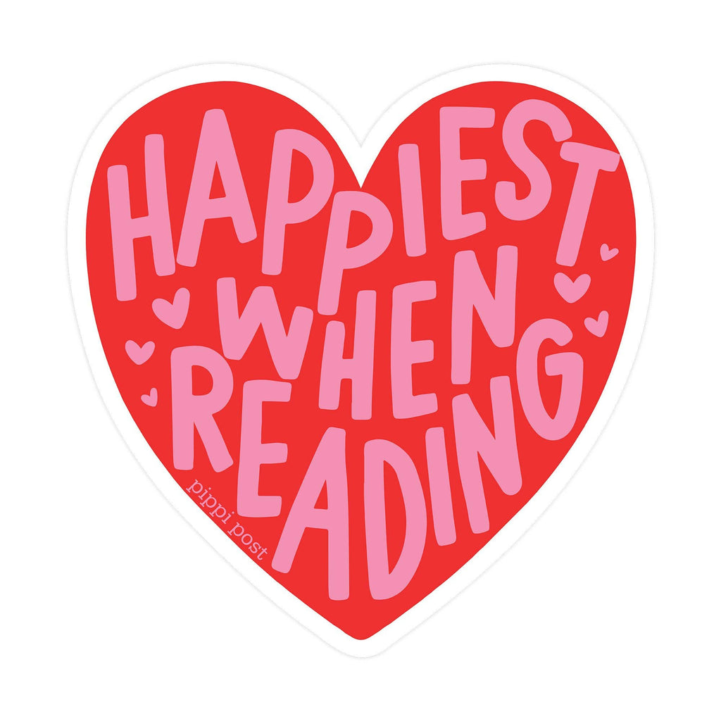Happiest When Reading Decal Sticker