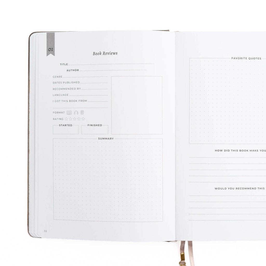 Vintage Library in Lilac: Reading Journal