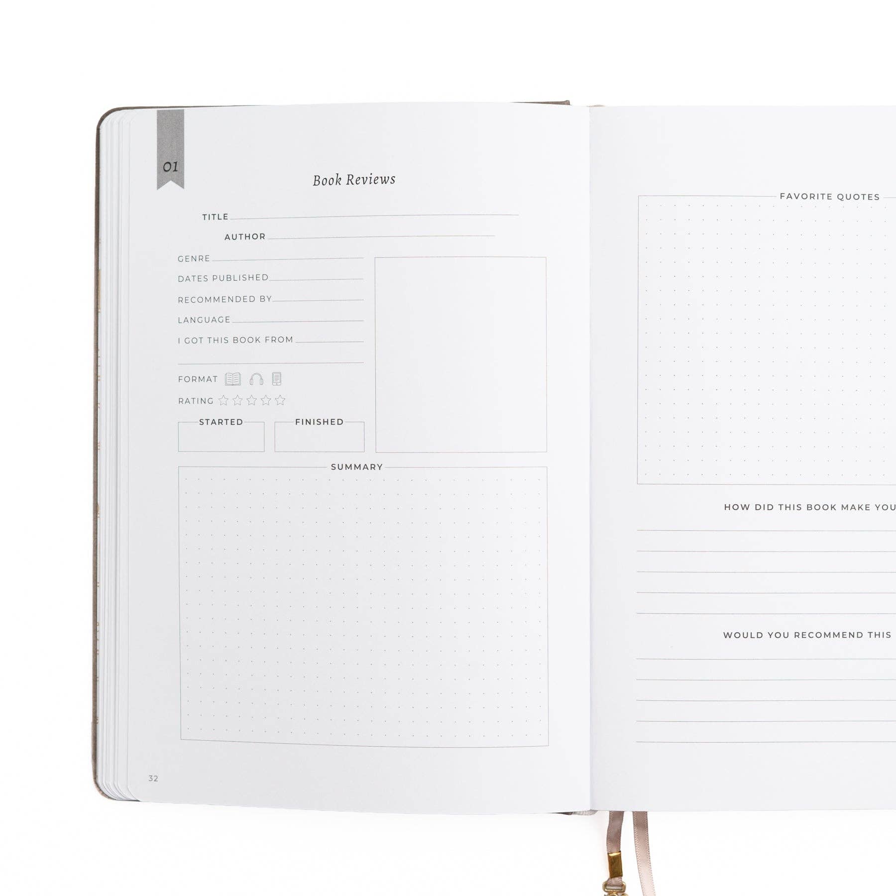 Vintage Library in Lilac: Reading Journal