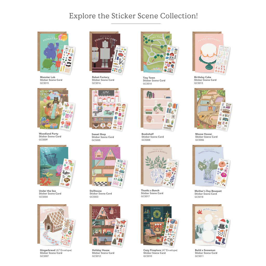 Sticker Scene Card - Shelfie