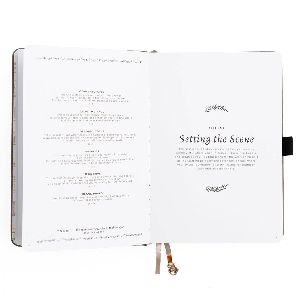 Vintage Library in Lilac: Reading Journal