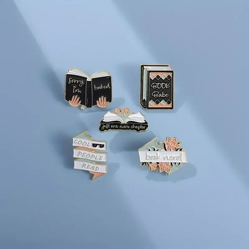 Charming Book-Themed Bibliophiles Enamel Pins