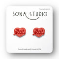 Pink Book Addict Earrings