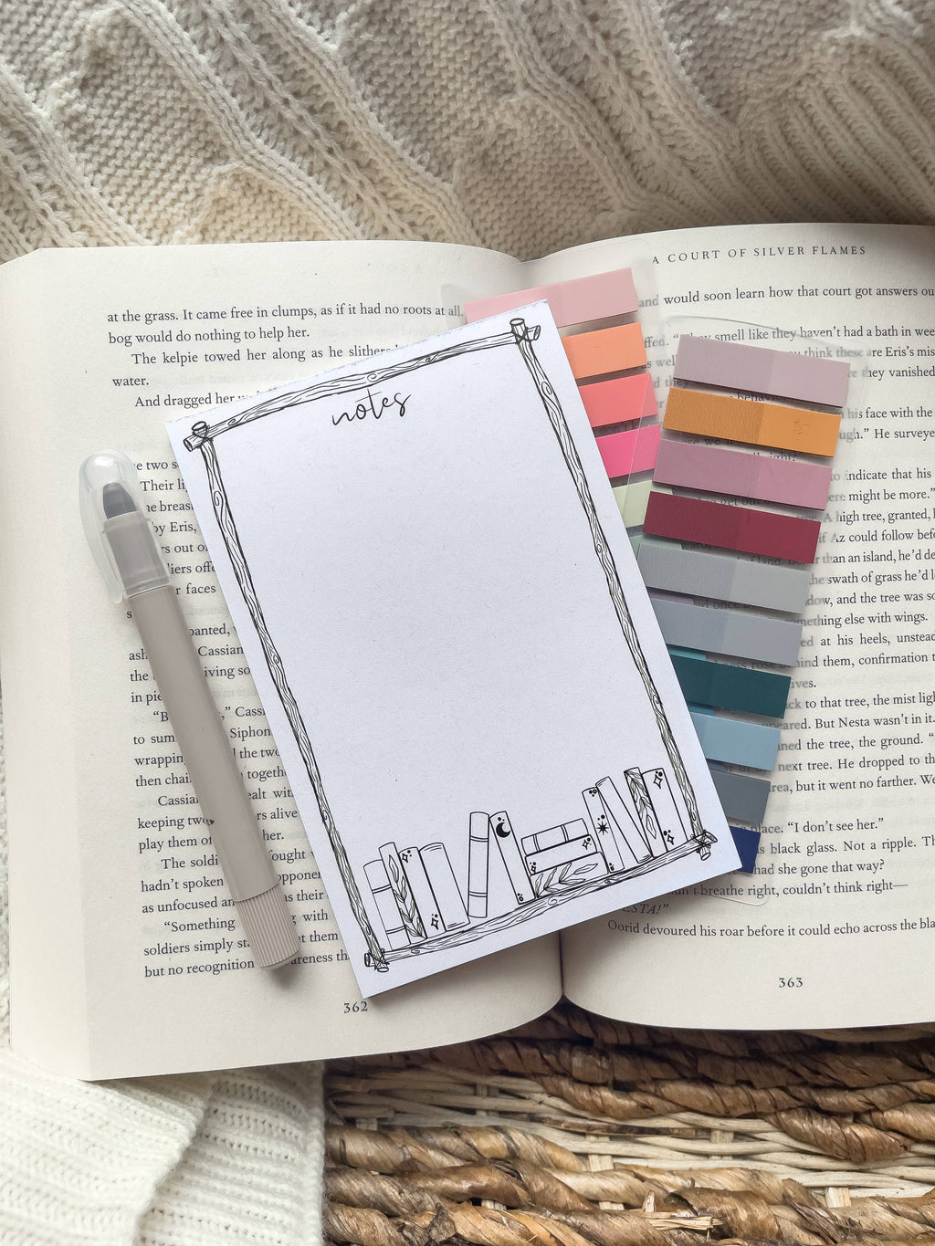 4x6 Magical Forest Books Notepad | Bookish Reader Notepad