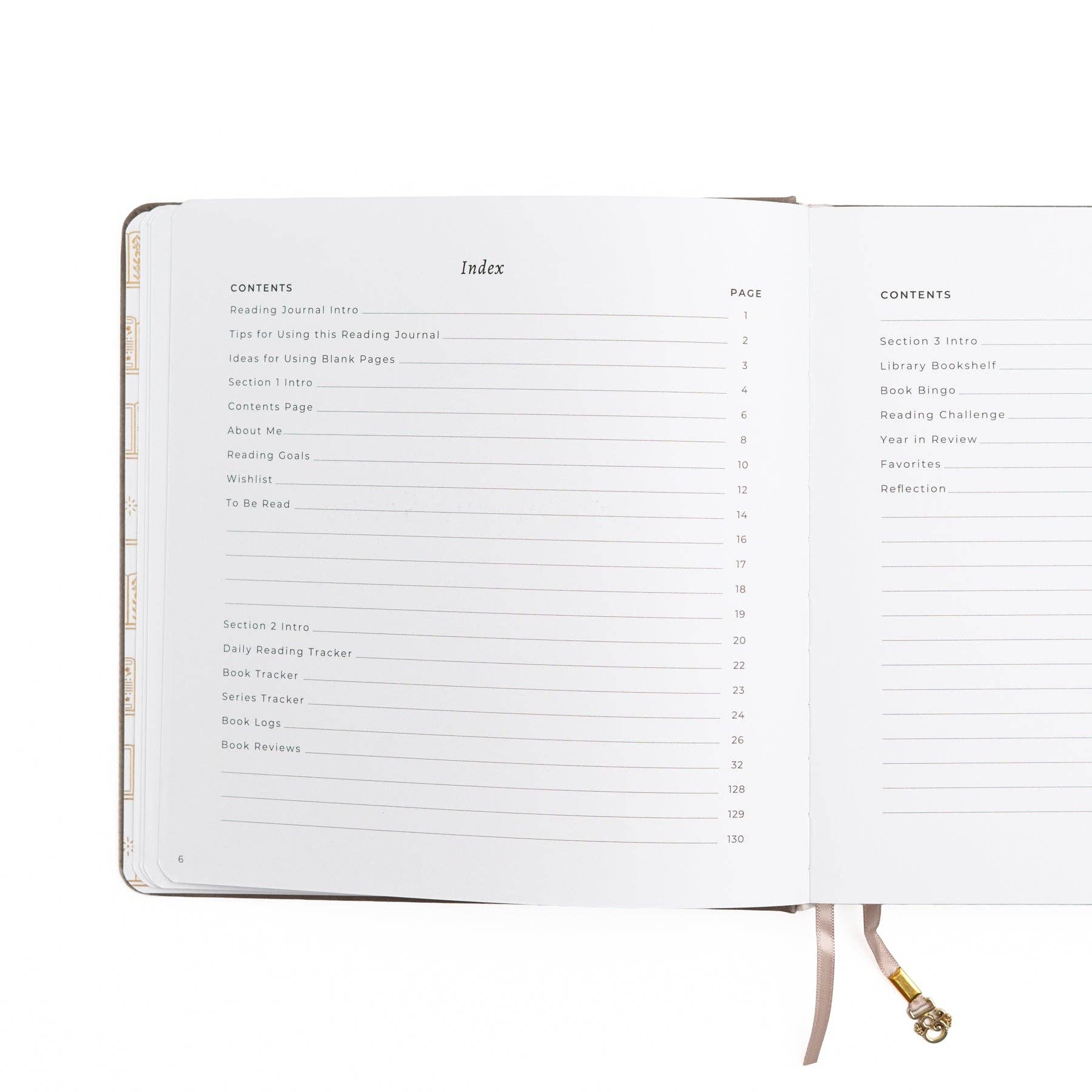 Vintage Library in Lilac: Reading Journal