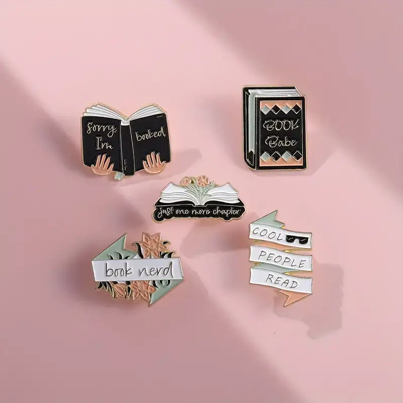 Charming Book-Themed Bibliophiles Enamel Pins