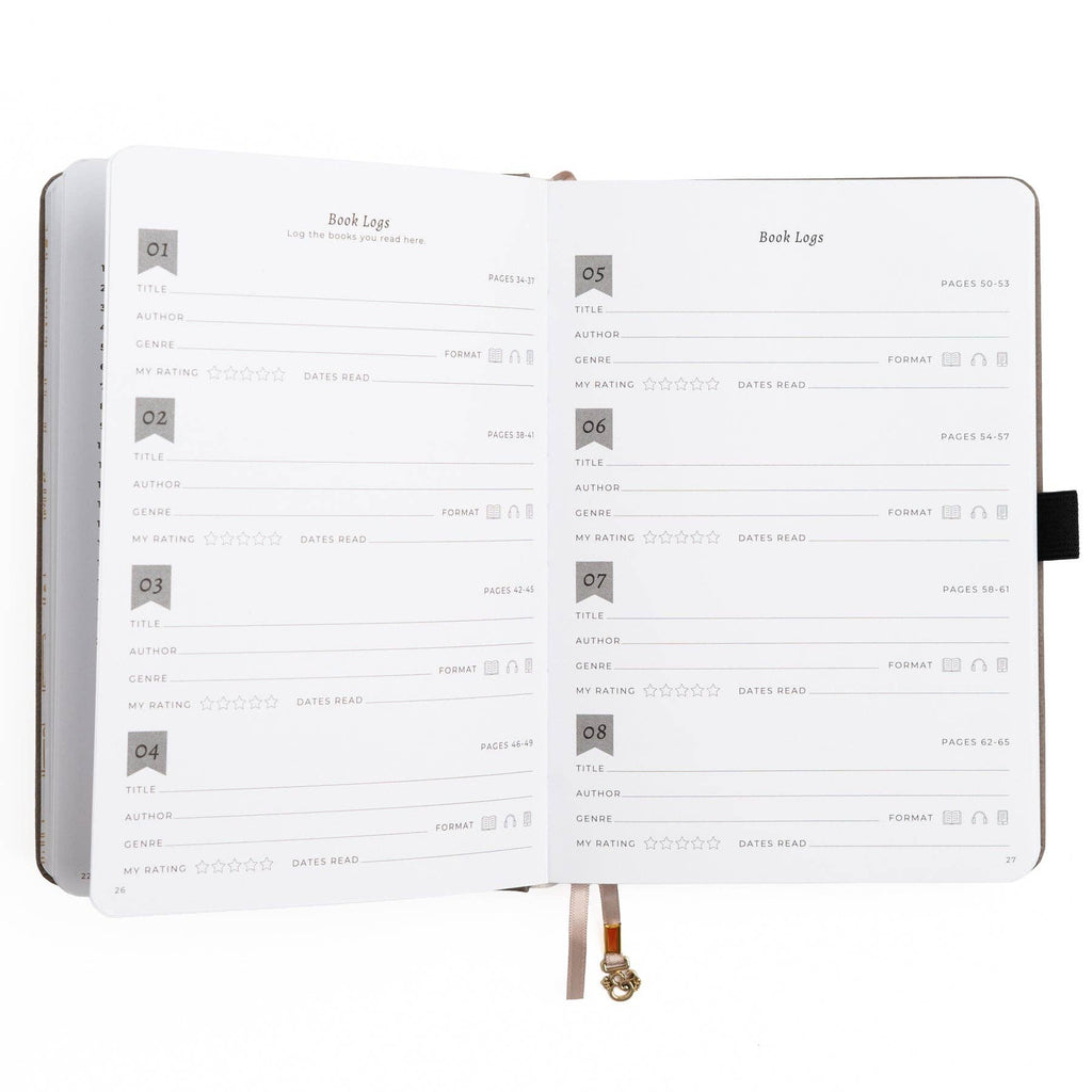 Vintage Library in Lilac: Reading Journal