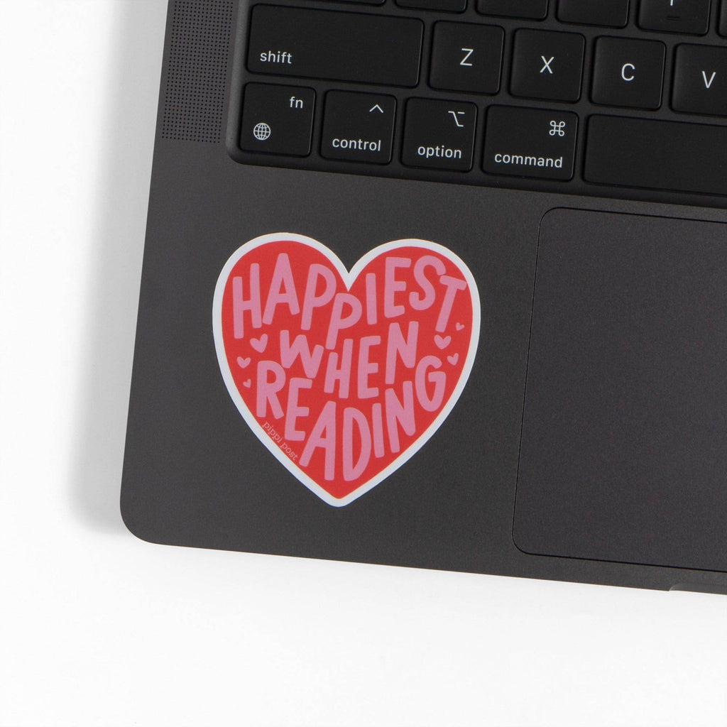 Happiest When Reading Decal Sticker