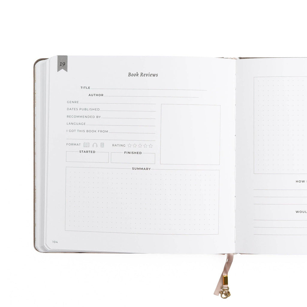 Vintage Library in Lilac: Reading Journal