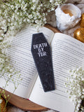 Death By TBR Halloween Coffin Die-Cut Bookmark