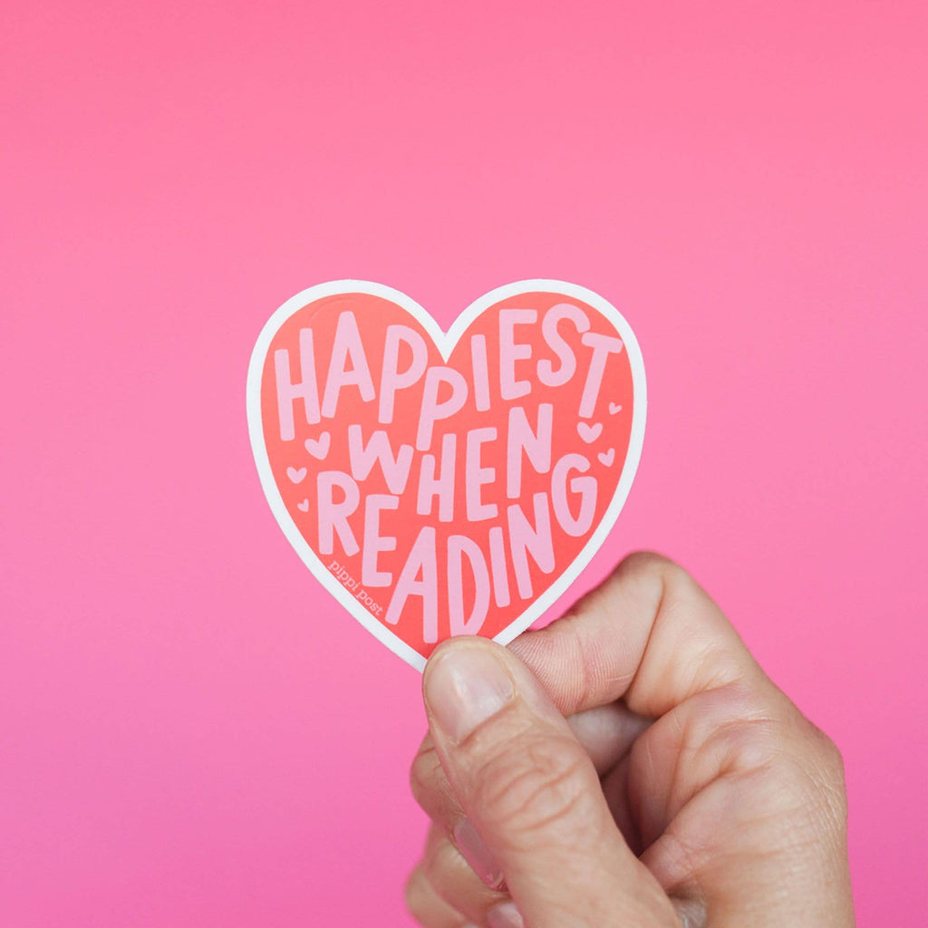 Happiest When Reading Decal Sticker